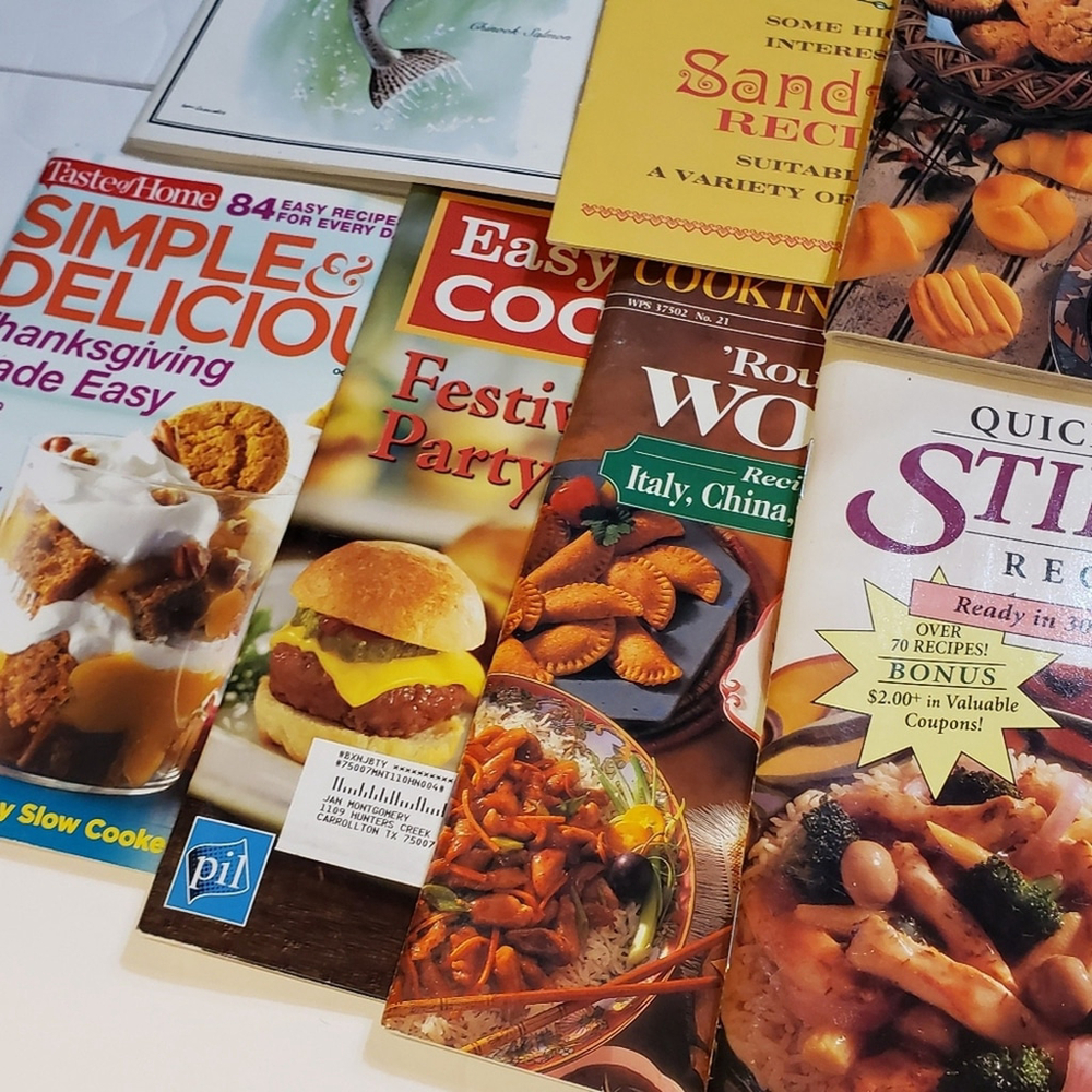 Lot of 6 Cookbooks Booklets Pepperidge Farm Stir Fry Thanksgiving Party Food